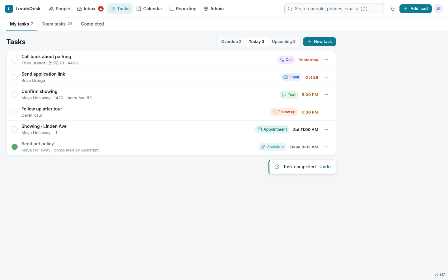 Tasks redesigned, light