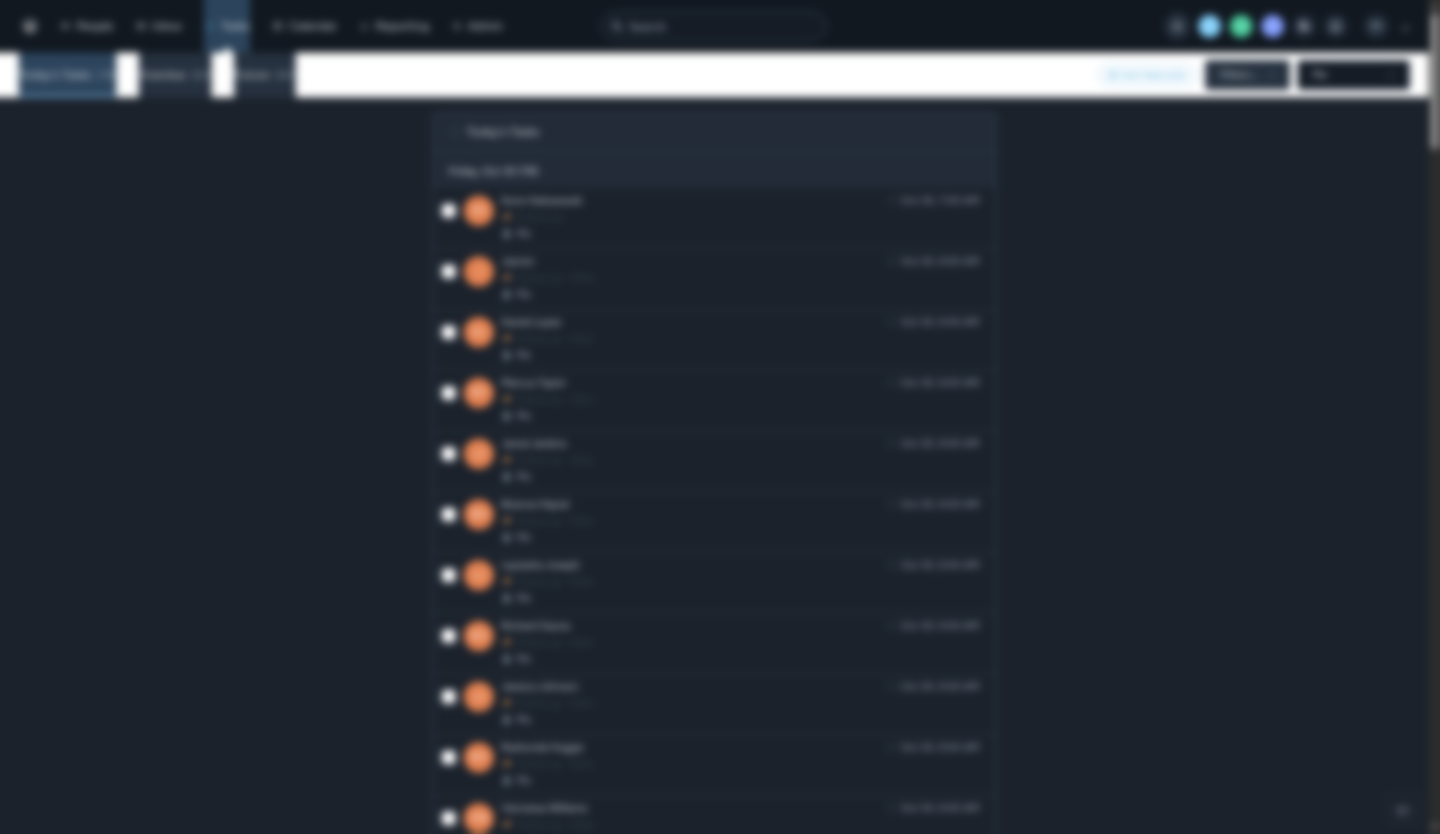 Current Tasks, dark mode